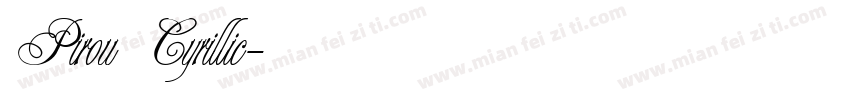 Pirou Cyrillic字体转换